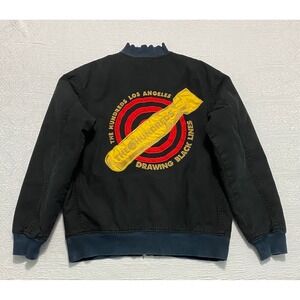 The Hundreds Los Angeles Drawing Black‎ Lines Varsity Jacket Size Medium